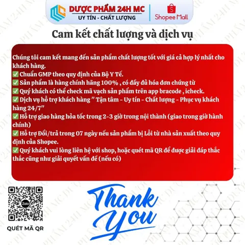 Viên Uống An Tiểu Đêm 24H MC Giảm Tiểu Đêm, Tiểu Buốt, Tiểu Nhiều Lần - Hộp 30 viên
