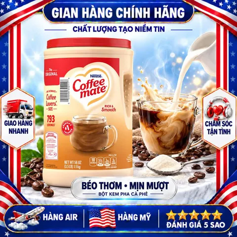BỘT KEM PHA CÀ PHÊ NESTLE COFFEE MATE THE ORIGINAL MỸ HỘP 1.5KG