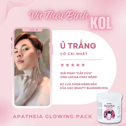 Kem ủ trắng cô gái Apatheia Glowing Pack Bae World White Conc Nhật Bản - Hũ 500g