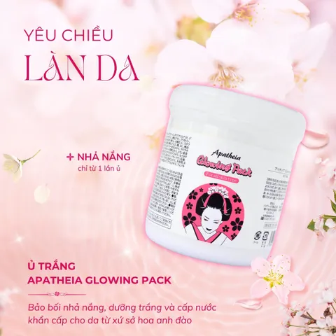 Kem ủ trắng cô gái Apatheia Glowing Pack Bae World White Conc Nhật Bản - Hũ 500g