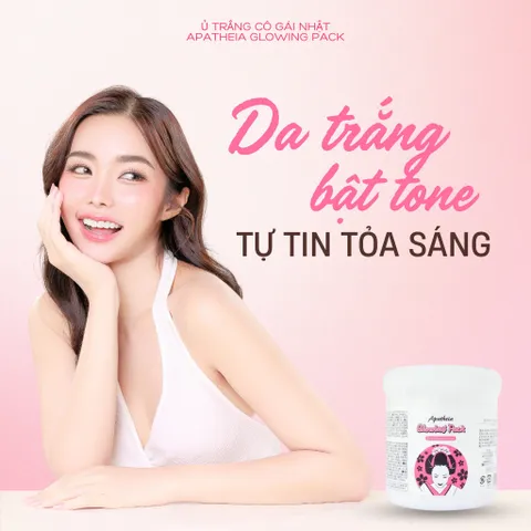 Kem ủ trắng cô gái Apatheia Glowing Pack Bae World White Conc Nhật Bản - Hũ 500g