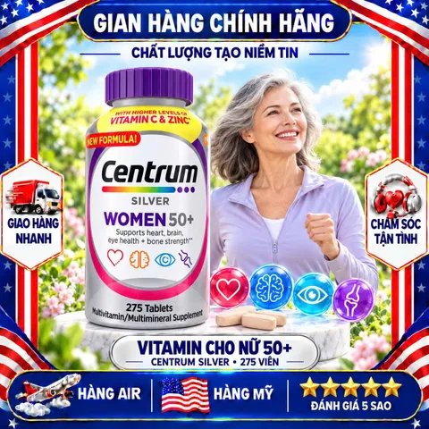 VITAMIN TỔNG HỢP CHO NỮ TRÊN 50 TUỔI CENTRUM SILVER WOMEN 50+ 275 VIÊN