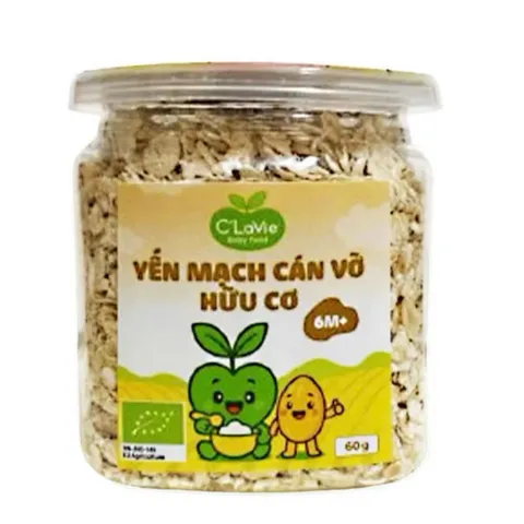 Yến Mạch Hữu Cơ Cán Vỡ - Cán Dẹt C'LAVIE - Ăn Liền, Nấu Cháo Ăn Dặm, Nấu Sữa Hạt, Làm Bánh