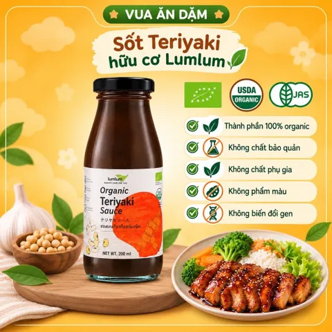 Sốt Teriyaki Hữu Cơ Lumlum cho bé ăn dặm từ 1 tuổi