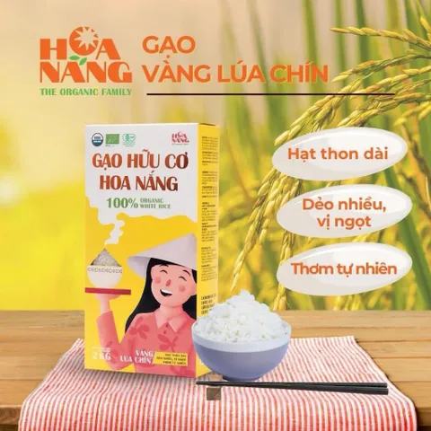Gạo Hữu Cơ Hoa Nắng / Gạo Japonica Hoa nắng cho bé ăn dặm