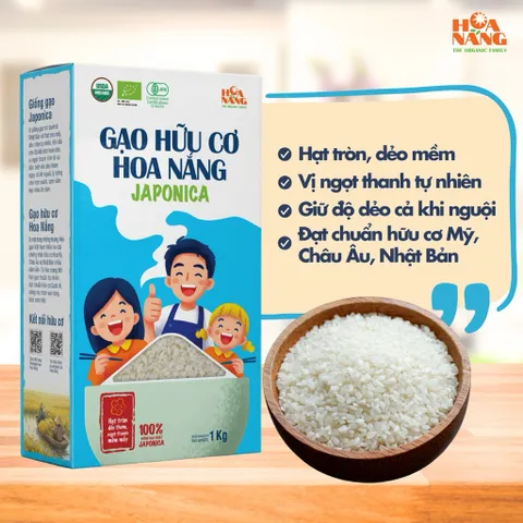 Gạo Hữu Cơ Hoa Nắng / Gạo Japonica Hoa nắng cho bé ăn dặm