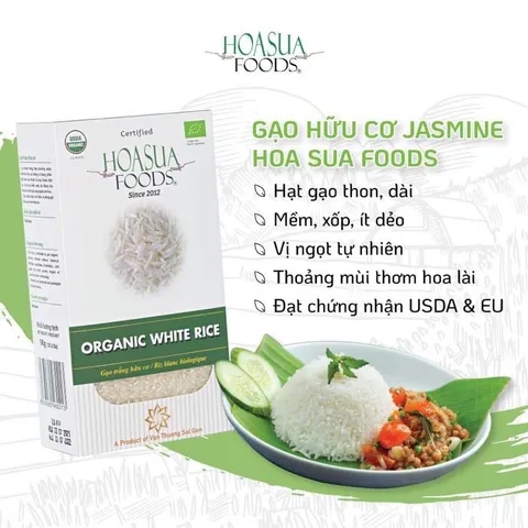 Gạo Hữu Cơ Hoa Sữa | Nàng Hương | HasaBio cho bé ăn dặm