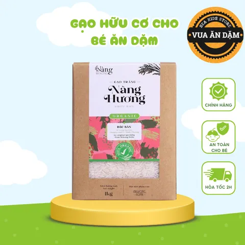 Gạo Hữu Cơ ST25 cho bé ăn dặm Vietsuisse | NÀNG HƯƠNG | HOA SỮA | HasaBio cho bé và cả nhà