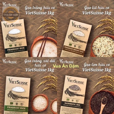 Gạo Hữu Cơ ST25 cho bé ăn dặm Vietsuisse | NÀNG HƯƠNG | HOA SỮA | HasaBio cho bé và cả nhà