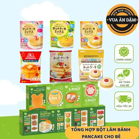 (Tổng Hợp) Bột làm bánh Pancake mix sẵn tiện dụng /Bột Muffin Cam/ Bột Làm Bánh Hotcake Topvalu