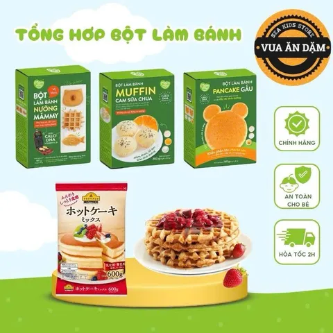 (Tổng Hợp) Bột làm bánh Pancake mix sẵn tiện dụng /Bột Muffin Cam/ Bột Làm Bánh Hotcake Topvalu