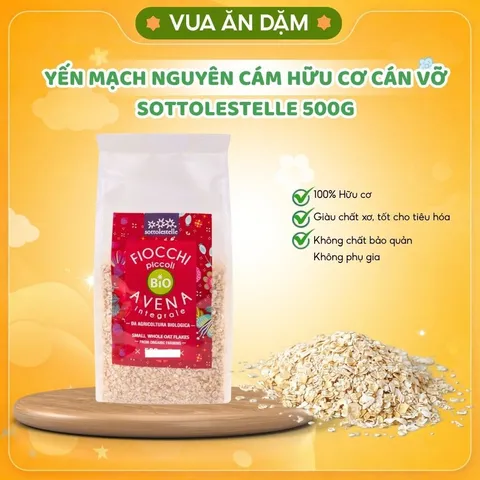 Yến mạch hữu cơ cán vỡ SOTTOLESTELLE Ý 500g