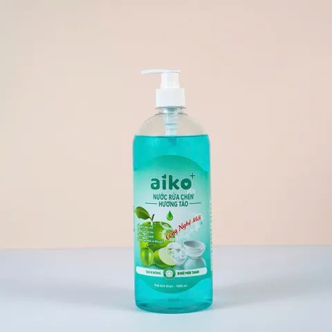 Nước rửa chén Aiko chai 1000ml-Công nghệ mới sạch bóng & khử mùi tanh