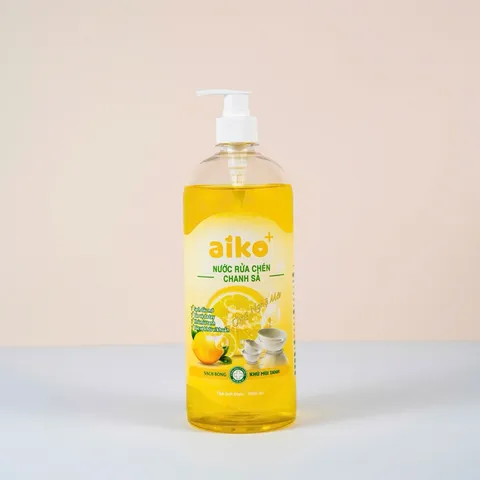Nước rửa chén Aiko chai 1000ml-Công nghệ mới sạch bóng & khử mùi tanh