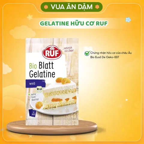 Gelatine Hữu Cơ Ruf / Bio Dạng LÁ cho bé ăn dặm và cả nhà