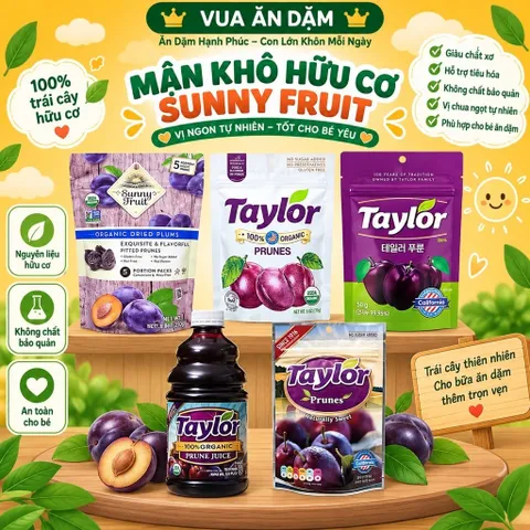 MẬN KHÔ hữu cơ Sunny Fruit giúp bé chống lại táo bón (06/2027)