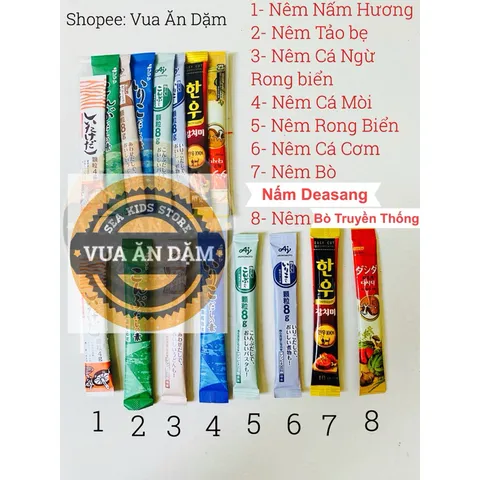 Set hạt nêm ống đủ vị Nhật cho bé ăn dặm