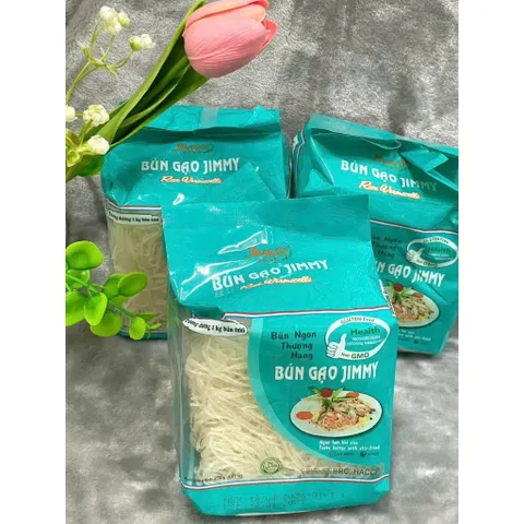 Thùng 16 Gói Bún Gạo Sạch Jimmy Foods Xuất Khẩu Châu Âu Healthy Eatclean Ăn Dặm