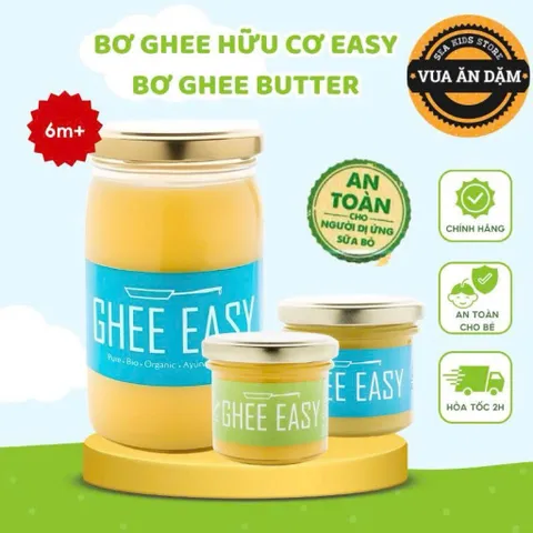  Bơ Ghee Hữu Cơ EASY–Ghee Butter Organic, Không Lactose, Giàu Dinh Dưỡng, Dành Cho Bé Ăn Dặm & Gia Đình