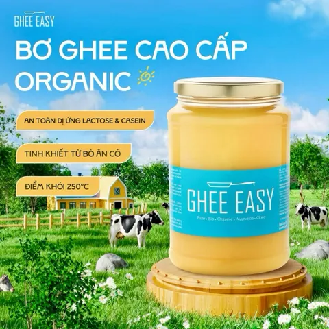 Bơ Ghee Hữu Cơ EASY–Ghee Butter Organic, Không Lactose, Giàu Dinh Dưỡng, Dành Cho Bé Ăn Dặm & Gia Đình