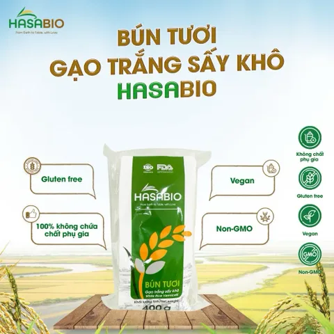 (Tổng Hợp) Bún gạo, Phở gạo, Bún lứt hữu cơ cho bé ăn dặm và cả nhà-HasaBio