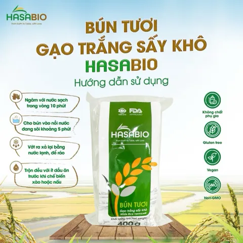 (Tổng Hợp) Bún gạo, Phở gạo, Bún lứt hữu cơ cho bé ăn dặm và cả nhà-HasaBio