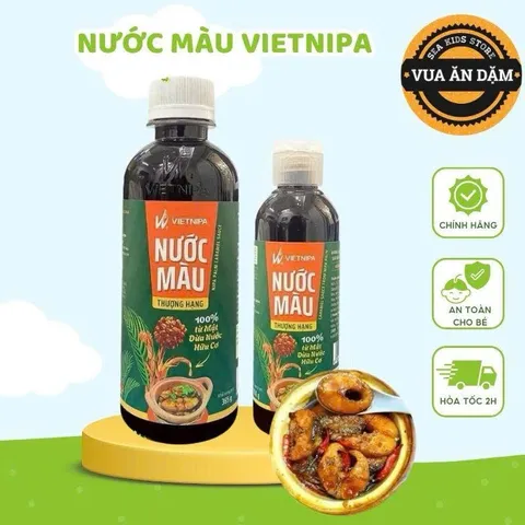 Nước Màu Dừa Hữu Cơ VIETNIPA –Từ Mật Dừa Nước, Tạo Màu Món Ăn, Dùng Cho Bé Ăn Dặm Từ 1 Tuổi (Date 2028)