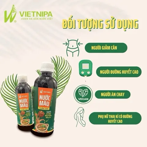 Nước Màu Dừa Hữu Cơ VIETNIPA –Từ Mật Dừa Nước, Tạo Màu Món Ăn, Dùng Cho Bé Ăn Dặm Từ 1 Tuổi (Date 2028)