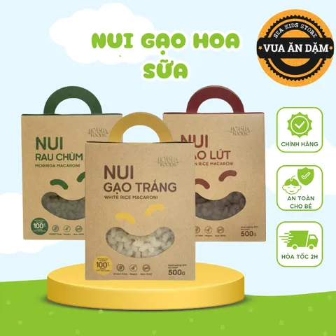 Nui Gạo Hoa Sữa-Nui Gạo Trắng / Gạo Lứt / Rau Chùm Ngây