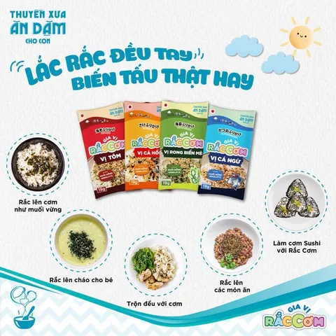 Gia vị rắc cơm Thuyền Xưa cho bé ăn dặm từ 1 tuổi