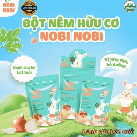 Bột Nêm Hữu Cơ NOBI NOBI 30g – Cho Bé Từ 12 Tháng – Gia Vị Rau Củ Tự Nhiên, Không Chất Bảo Quản