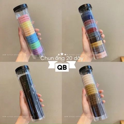 Set hộp 20 cái dây chun buộc tóc phong cách Hàn Quốc