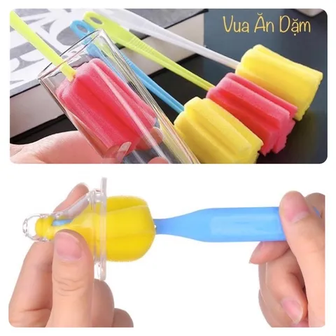 Chổi Mút Cọ vệ sinh núm ti / bình sữa /ly / cốc tiện lợi (mút xốp)