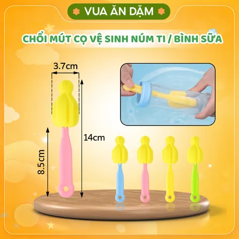 Chổi Mút Cọ vệ sinh núm ti / bình sữa /ly / cốc tiện lợi (mút xốp)