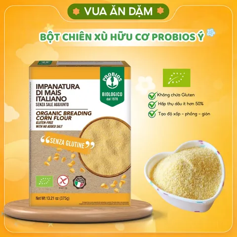 Bột chiên xù hữu cơ Probios Ý cho bé ăn dặm
