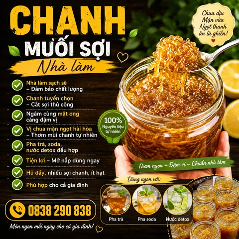 Chanh Muối Sợi Nhuyễn 1kg – Nhà Làm, Thơm Ngon, Dễ Pha | Cát Tiên Shop