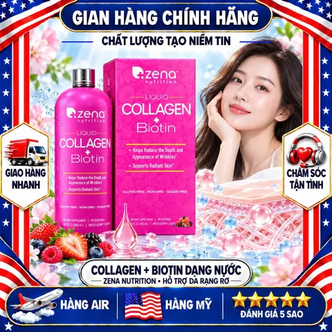 COLLAGEN NƯỚC ZENA NUTRITION LIQUID COLLAGEN BIOTIN MỸ CHAI 900ML