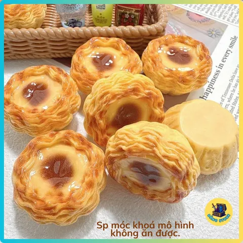 Móc Khóa Mô Hình Bánh Tart Trứng Mini Y Như Thật - Móc Chìa Khóa Treo Balo, Túi Xách Dễ Thương - ĐĂNG STORE