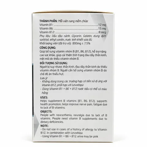 Viên Uống Vitamin B1 B6 B12 Soft 3B Vitamin Plus New Kingphar 100 Viên, Bổ Sung Vitamin Nhóm B, Hỗ Trợ Hoạt Động Hệ Thần Kinh, Hỗ Trợ Giảm Mệt Mỏi, Căng Thẳng, Stress, Hỗ Trợ Giảm Tê Bì Tay Chân
