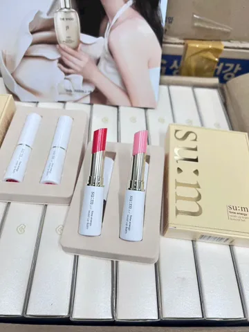 Set son dưỡng môi Sum37 Time Energy Moist Lip Balm Special 2 màu Coral & Red 889217
