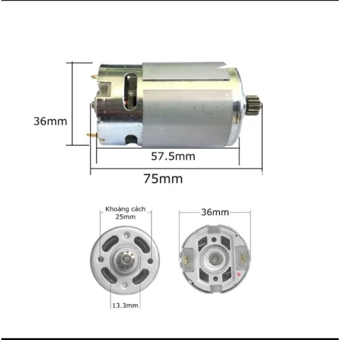 động cơ chổi than nhiều mẫu 12V đến 24V DC thay thế cho máy khoan vặn vít