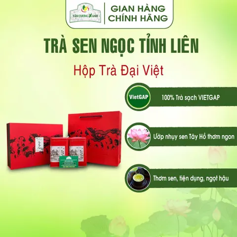 Trà Sen Ngọc Tỉnh Liên  Hộp Long Phượng,Đại Việt , Hứng Dừa , Tứ Long Trà Sạch Tân Cương Xanh