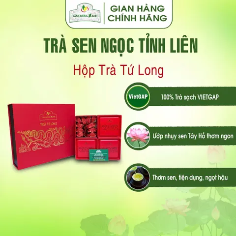 Trà Sen Ngọc Tỉnh Liên  Hộp Long Phượng,Đại Việt , Hứng Dừa , Tứ Long Trà Sạch Tân Cương Xanh