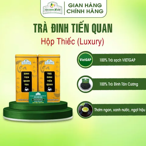 Trà Đinh Tân Cương Tiến Quan , Hoàng Gia , Tứ Quý, Tiến Vua 500g Hộp Kim Loại Luxury Trà Sạch Tân Cương Xanh