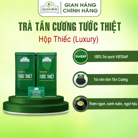 Trà Tân Cương Thượng Hạng/Trà Long Đình/ Trà Tước Thiệt  Luxury 500g Hộp Thiếc Cao Cấp Trà Sạch Tân Cương Xanh