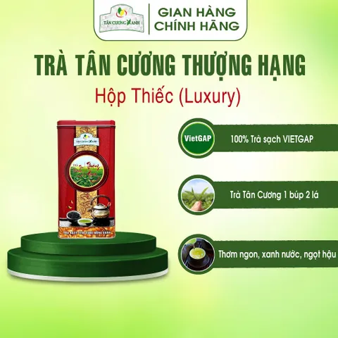 Trà Tân Cương Thượng Hạng/Trà Long Đình/ Trà Tước Thiệt  Luxury 500g Hộp Thiếc Cao Cấp Trà Sạch Tân Cương Xanh