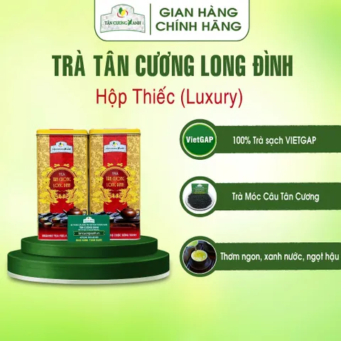 Trà Tân Cương Thượng Hạng/Trà Long Đình/ Trà Tước Thiệt  Luxury 500g Hộp Thiếc Cao Cấp Trà Sạch Tân Cương Xanh