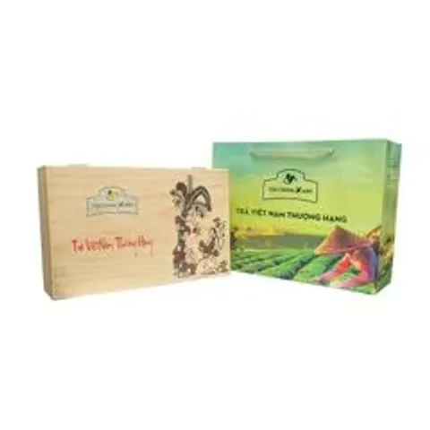 Hộp Trà Tân Cương TCX50 500g Hộp Gỗ Thông/Hộp Trà Ô Long TCX50 500g Hộp Gỗ Thông Trà Sạch Tân Cương Xanh