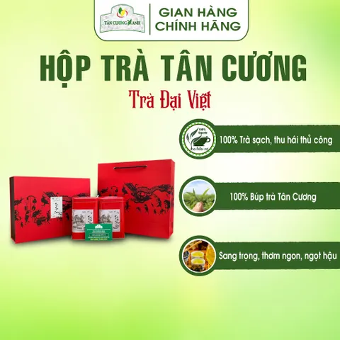 Hộp Trà Tân Cương Đại Việt 200g - Qùa Tặng Cao Cấp Trà Sạch Tân Cương Xanh