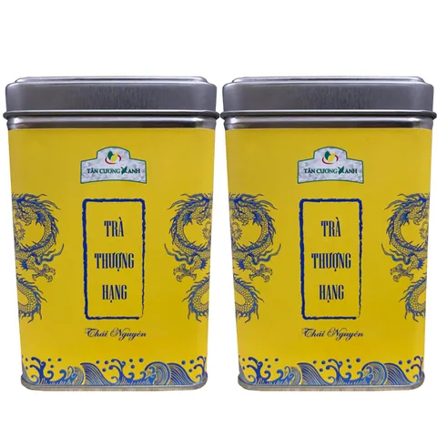 Hộp Trà Thái Nguyên QT15 - 100gram Hộp Rồng Vàng Trà Sạch Tân Cương Xanh